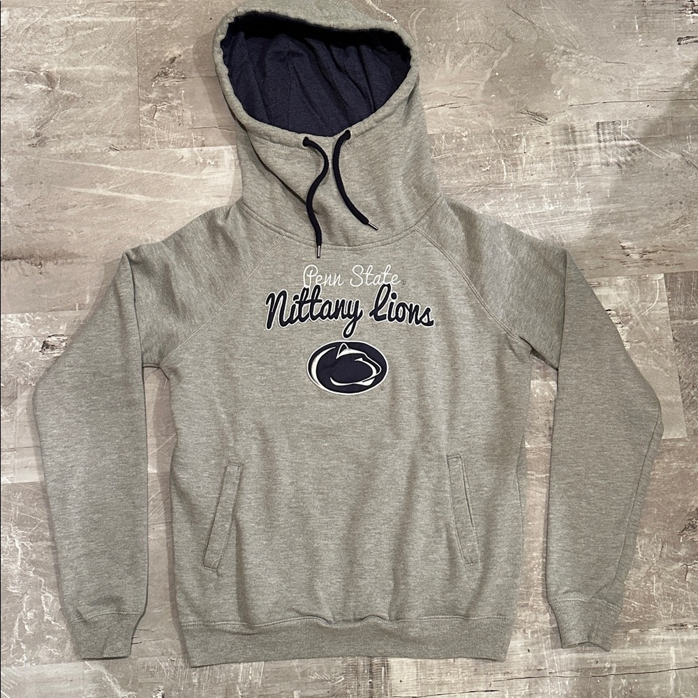Colosseum Penn State Nittany Lions Heather Grey Pullover Hoodie Sz M